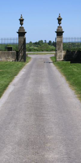 Long Driveway with Gate