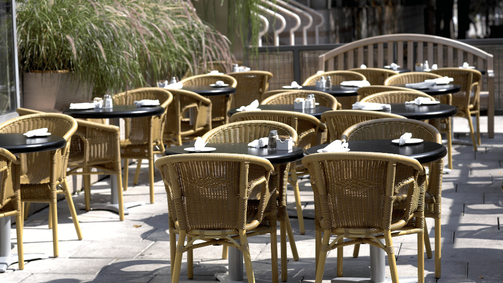 Patio at Restaurant with Tables and Chairs